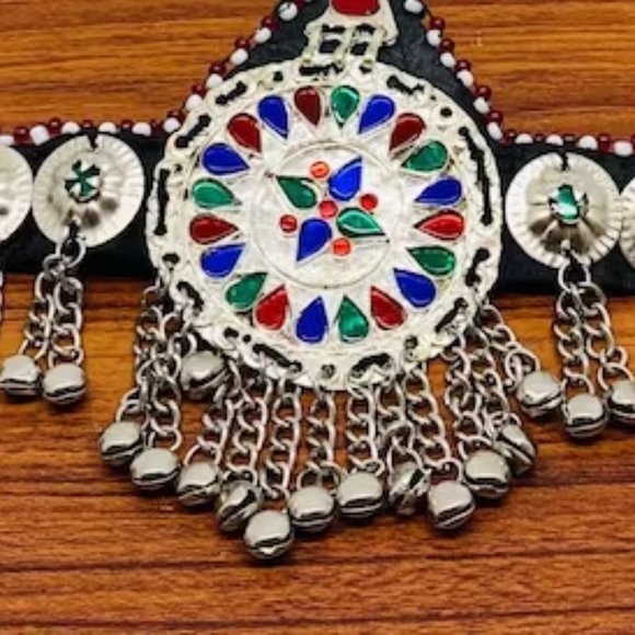 Handmade Matha Patti, Multicolor Afghan Headpiece, Statement Headpiece, main image 14